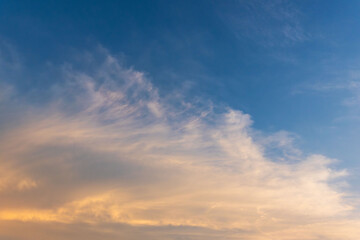 夏の空　夕暮れの時の空と雲183
