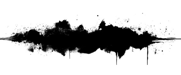 Naklejka premium Vector abstract grunge texture stripe of black paint stains