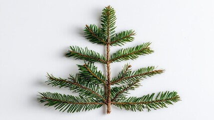 Pixelated Christmas Tree Design On White Background