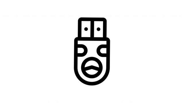 pendrive minimalist line animation