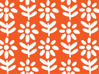 seamless pattern floral tulip flowers sunflowers template decoration