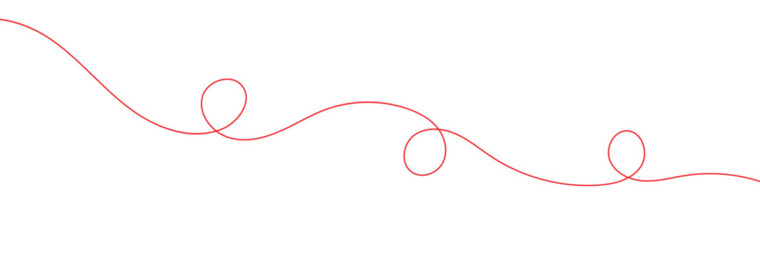 Red thread isolates on a white background. red thread looped in a circle form, symbolizing vector. line of red yarn, long red thread .Vector&nbsp;illustration&nbsp;.&nbsp;EPS&nbsp;10&nbsp;.