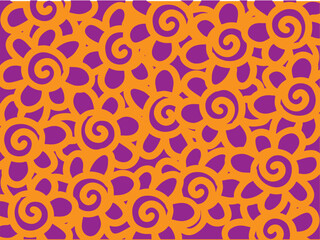 seamless pattern floral tulip flowers sunflowers template decoration