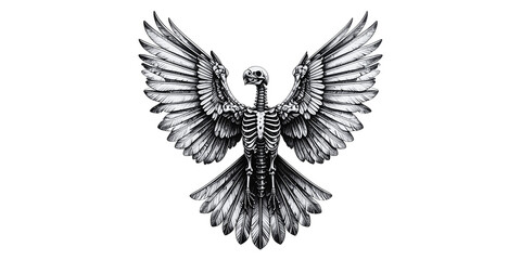 Eagle bird with caduceus medical symbol wings illustration vector design