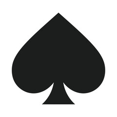 Black spade playing card suit symbol