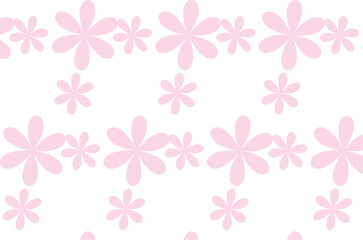 seamless pattern with pink flowers