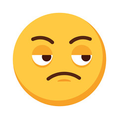 Fototapeta premium Annoyed emoji face