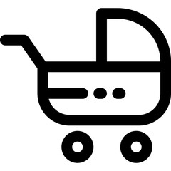 primary baby icon outline expand 64px trolley
