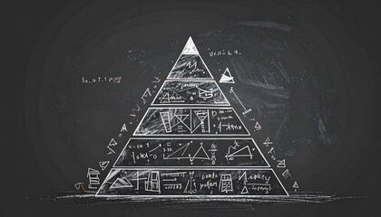 Chalk Pyramid of Mathematical Concepts