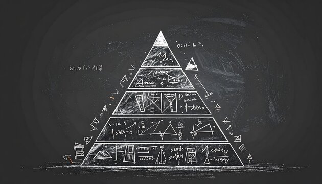 Chalk Pyramid of Mathematical Concepts - Powered by Adobe