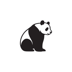 logo vector illustration silhouette of a panda