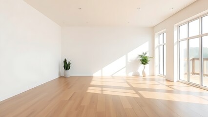 Minimalist living room with clean lines and natural light, showcasing contemporary interior design.