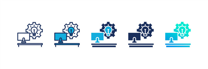 Smart Office icon set multiple style collection