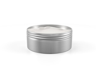 Cosmetic cream metal jar