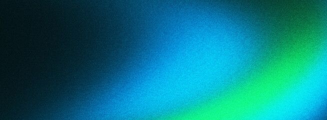 Abstract green blue black gradient background, luminous grainy texture with smooth wave motion, modern banner design