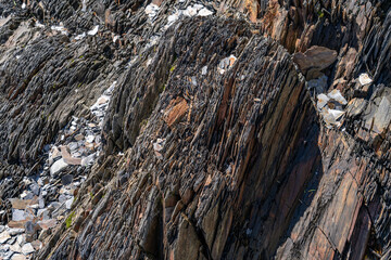  Slate and Graywacke. Slate is a fine-grained, foliated, homogeneous, metamorphic rock. Lu Young Public Beach / Lu Young Park, Whittier is a city  in the Chugach Census Area in Alaska. 
