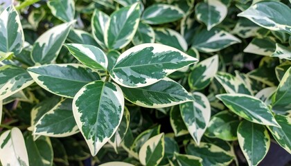 Obraz premium Closeup variegated leaves