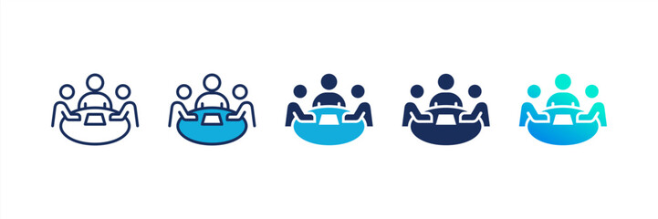 Board Of Directors icon set multiple style collection
