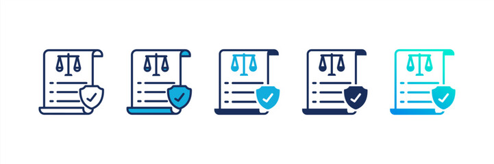 Code Of Conduct icon set multiple style collection