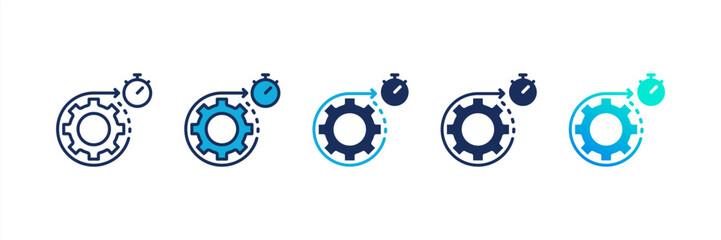 Operations icon set multiple style collection