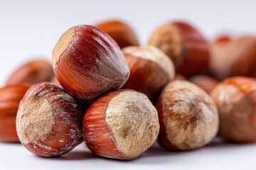 Obraz premium Hazelnuts isolated on white