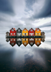 Skandinavische Klarheit: Architektur in perfekter Symmetrie. Farbenfrohe Fassaden &ndash; Design trifft Natur