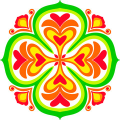 Colorful Floral Mandala Pattern Background 005