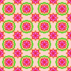 Colorful Floral Mandala Pattern Background 005