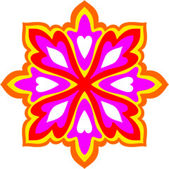 Colorful Floral Mandala Pattern Background 005