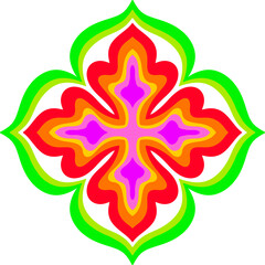 Colorful Floral Mandala Pattern Background 005