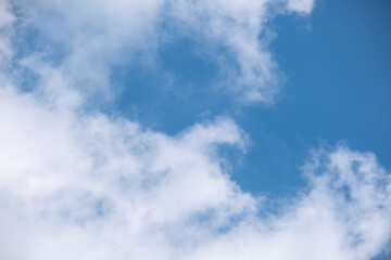 Clear blue sky with soft white clouds—fresh, dreamy, and uplifting. Perfect for nature-inspired wallpapers, wellness ads, and serene screen visuals.