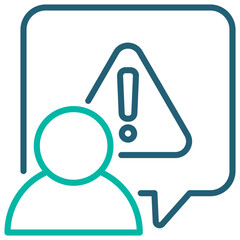 Whistleblower Outline Blue Icon