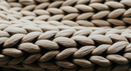 Close Up of Chunky Knitted Wool Texture