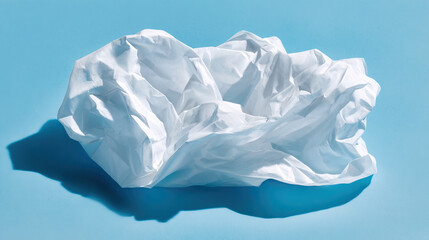 Obraz premium Soft White Tissue Paper Lying Flat on Transparent Background