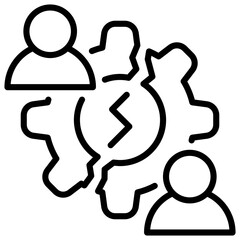 Conflict Of Interest Outline Icon