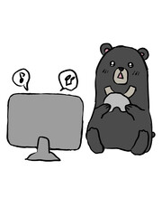 テレビゲームで遊ぶゆるマレーグマ