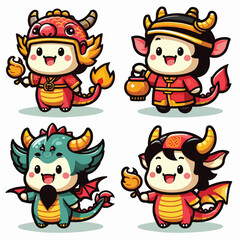 Cute Chinese dragon mascot
