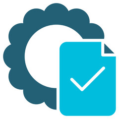 Compliance Glyph Blue Icon