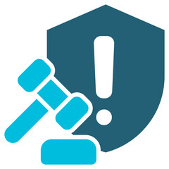 Enforcement Glyph Blue Icon