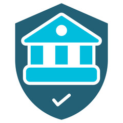 Policy Glyph Blue Icon