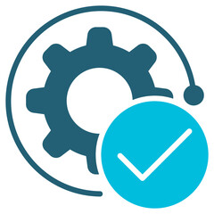 Process Glyph Blue Icon
