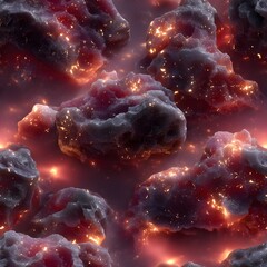 Fototapeta premium Seamless Top View of Volcanic Rock Texture with Porous Surface