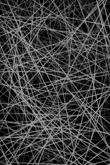 Abstract Chaotic Line Background in Black and White