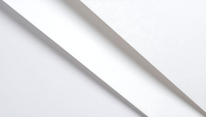 A minimalist composition of clean white paper sheets forming abstract geometric lines and subtle shadows, creating a serene and modern background
