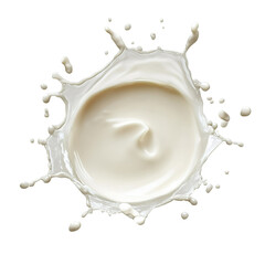 Milk splash isolated on a white background with a clipping path