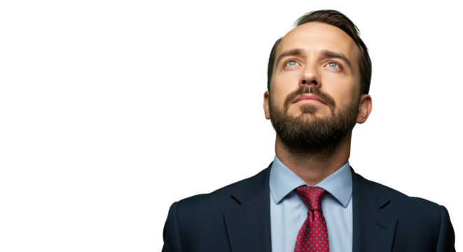  person a the to  male suit in looking up bearded  professional  businessman businessman man ambitious future