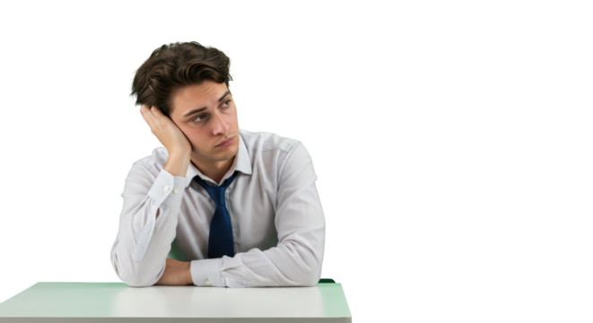  bored  thoughtful leaning bored  thinking  desk on businessman desk businessman  bored  desk