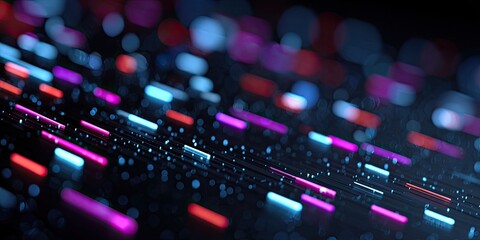 Abstract digital data streams with vibrant glowing lines