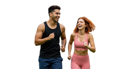  jogging together  running couple  exercise couple  fitness outdoors jogging happy  jogging  fitness