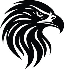 Eagle Head Silhouette Fierce American Eagle Vector Mascot  A Powerful and Patriotic Symbol for Brands and Teams